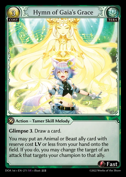 Hymn of Gaia's Grace &mdash; Grand Archive TCG card