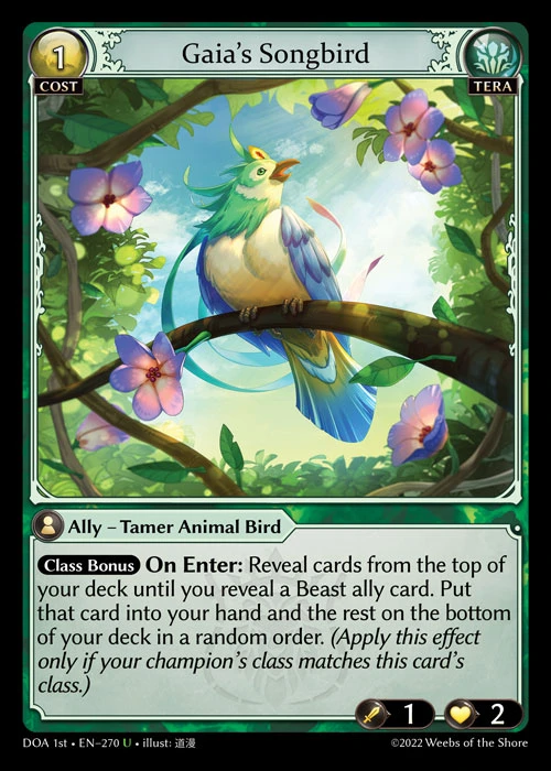 Gaia's Songbird &mdash; Grand Archive TCG card