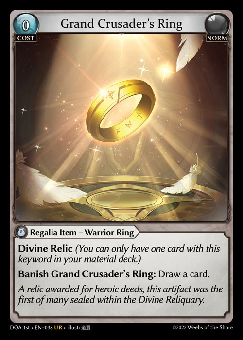 Grand Crusader's Ring &mdash; Grand Archive TCG card