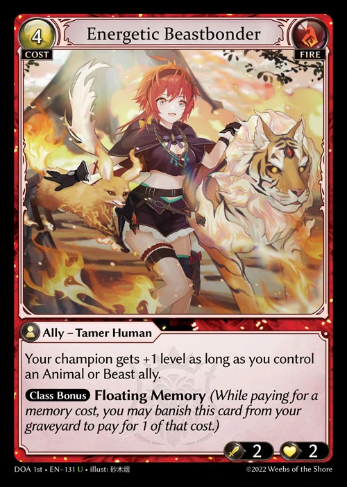 Energetic Beastbonder &mdash; Grand Archive TCG card