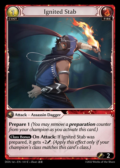 Ignited Stab &mdash; Grand Archive TCG card