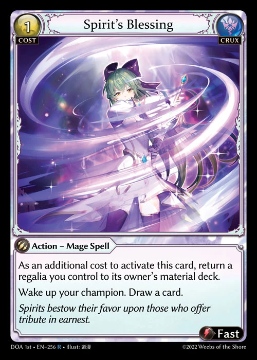 Spirit's Blessing &mdash; Grand Archive TCG card