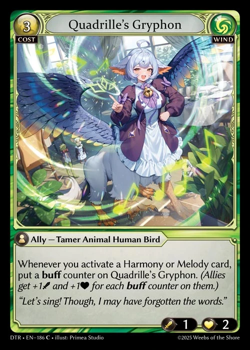 Quadrille's Gryphon &mdash; Grand Archive TCG card