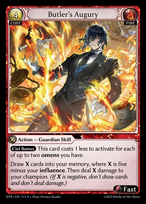 Butler's Augury &mdash; Grand Archive TCG card