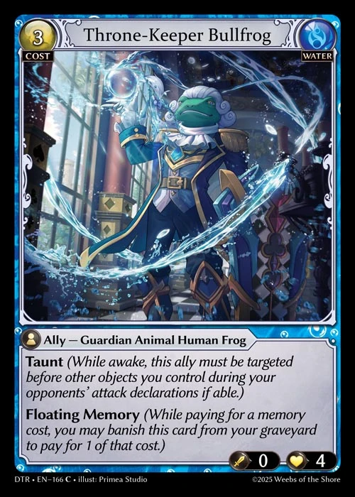 Throne-Keeper Bullfrog &mdash; Grand Archive TCG card