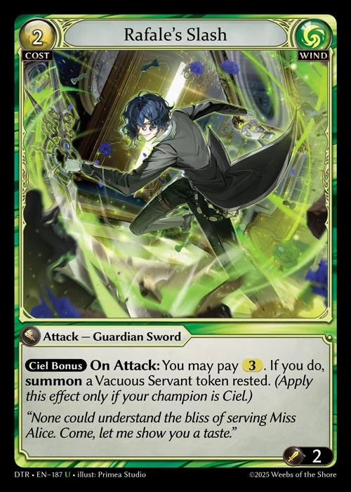 Rafale's Slash &mdash; Grand Archive TCG card