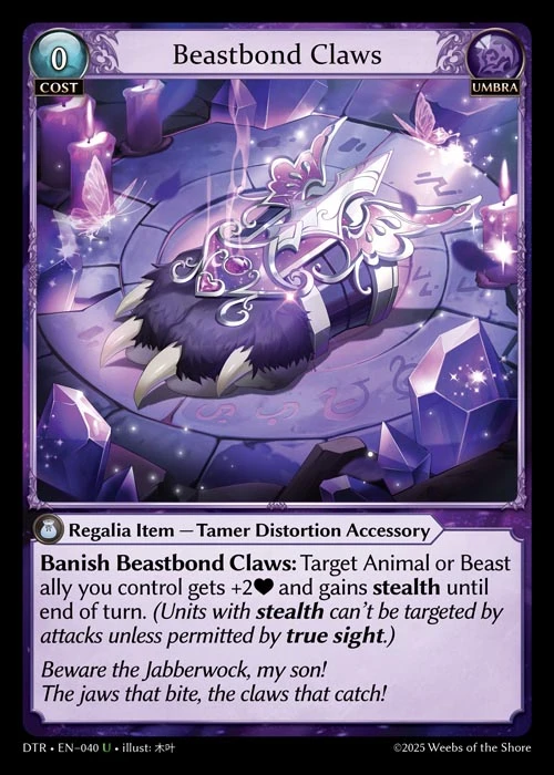 Beastbond Claws &mdash; Grand Archive TCG card
