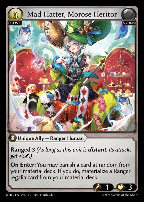 Mad Hatter, Morose Heritor &mdash; Grand Archive TCG card
