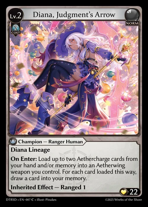 Diana, Judgment's Arrow &mdash; Grand Archive TCG card