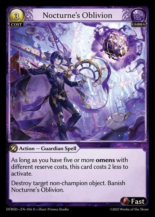 Nocturne's Oblivion &mdash; Grand Archive TCG card