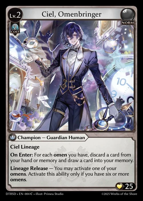 Ciel, Omenbringer &mdash; Grand Archive TCG card