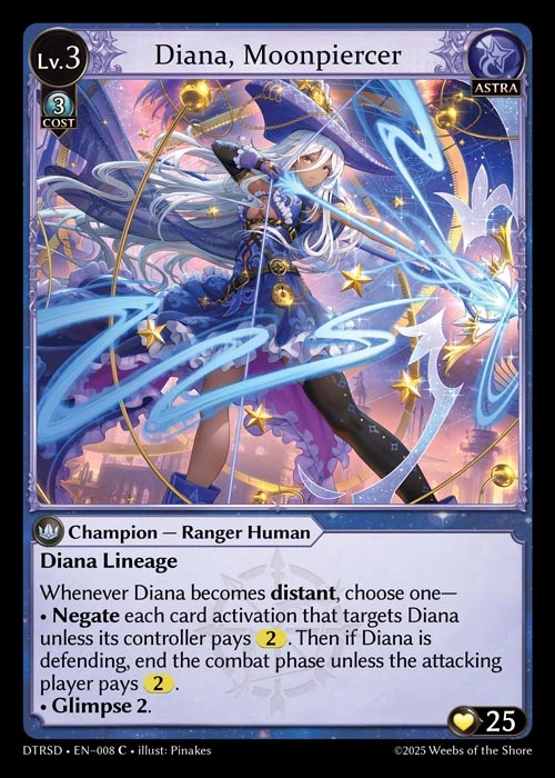 Diana, Moonpiercer &mdash; Grand Archive TCG card