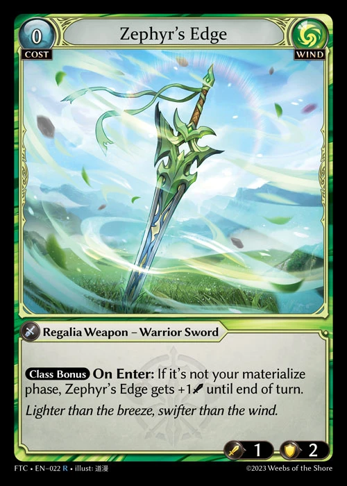 Zephyr's Edge &mdash; Grand Archive TCG card