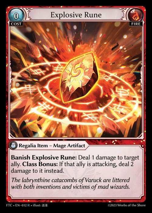 Explosive Rune &mdash; Grand Archive TCG card