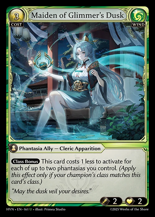 Maiden of Glimmer's Dusk &mdash; Grand Archive TCG card