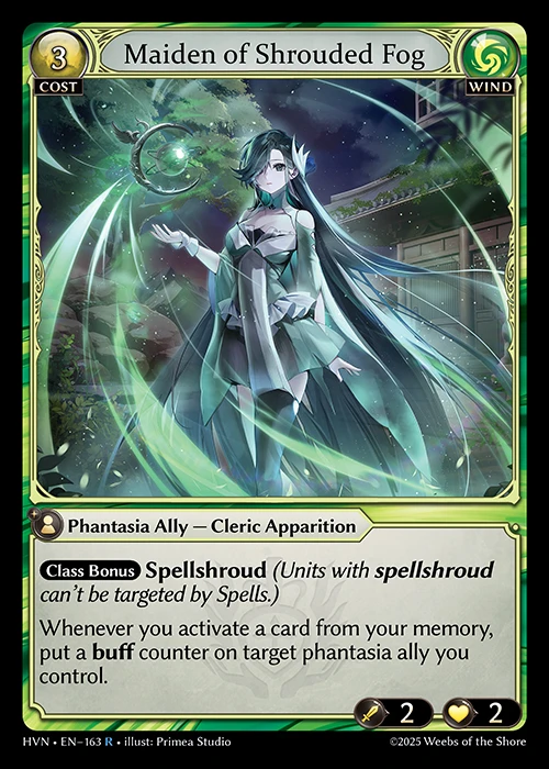 Maiden of Shrouded Fog &mdash; Grand Archive TCG card