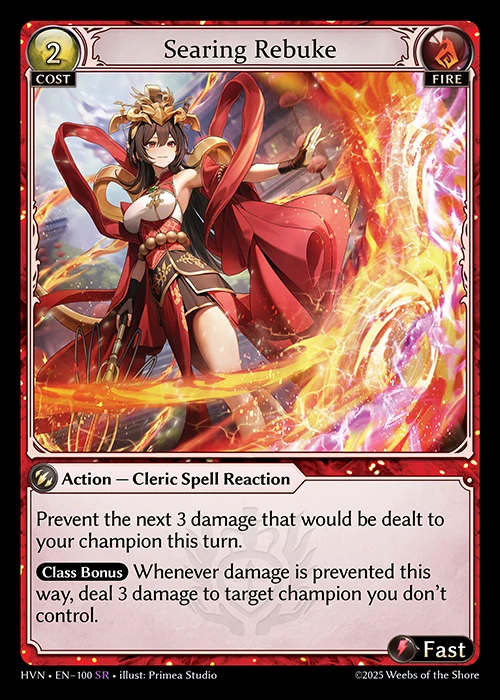 Searing Rebuke &mdash; Grand Archive TCG card
