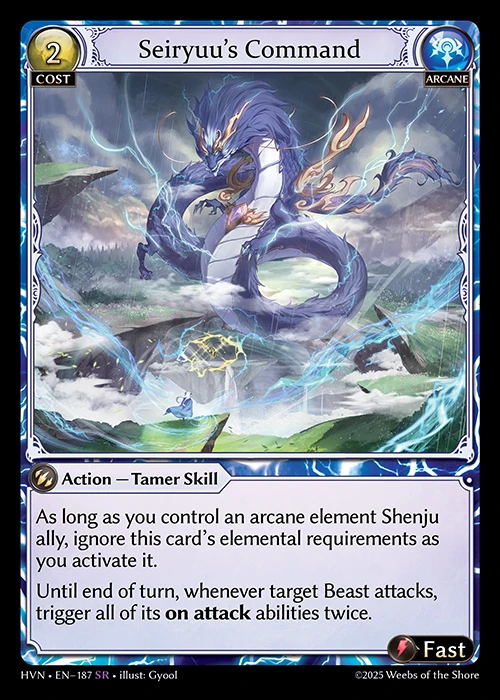 Seiryuu's Command &mdash; Grand Archive TCG card