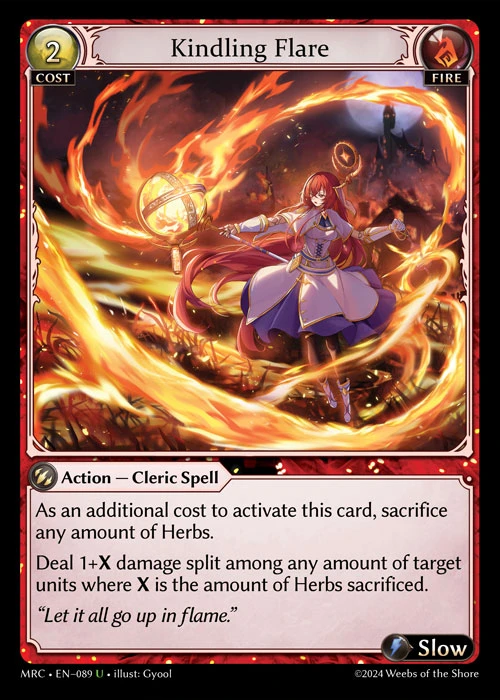 Kindling Flare &mdash; Grand Archive TCG card