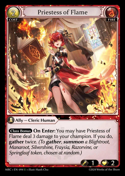 Priestess of Flame &mdash; Grand Archive TCG card