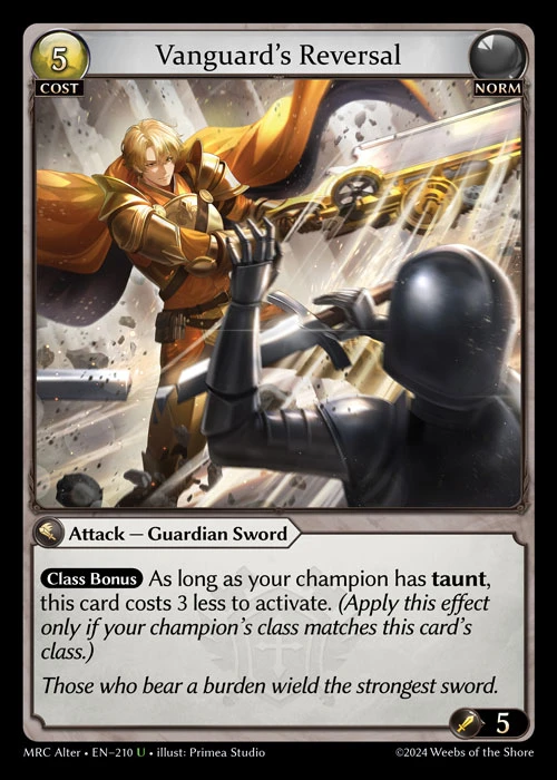 Vanguard's Reversal &mdash; Grand Archive TCG card