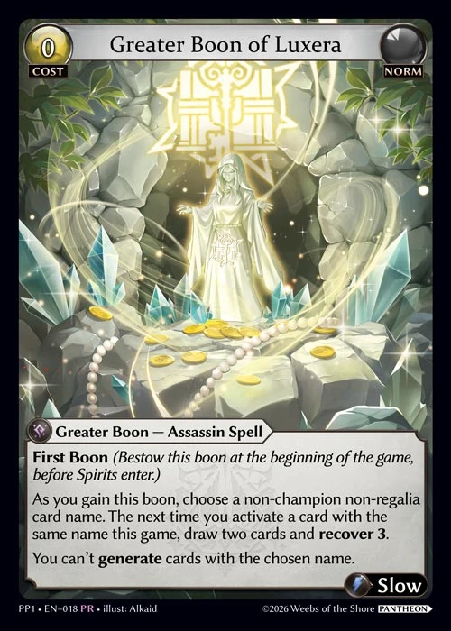 Greater Boon of Luxera &mdash; Grand Archive TCG card