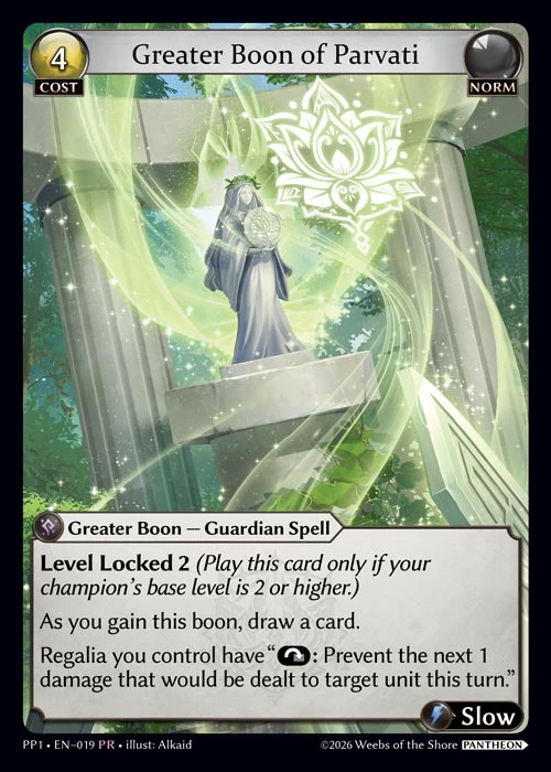Greater Boon of Parvati &mdash; Grand Archive TCG card