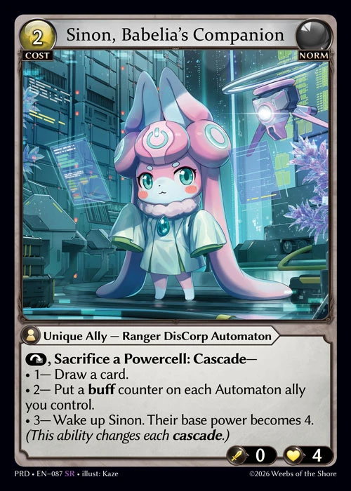 Sinon, Babelia's Companion &mdash; Grand Archive TCG card