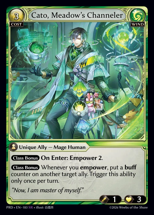 Cato, Meadow's Channeler &mdash; Grand Archive TCG card