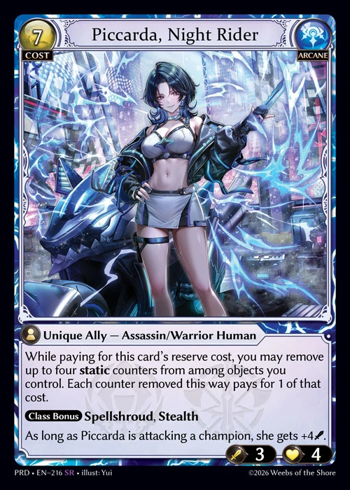 Piccarda, Night Rider &mdash; Grand Archive TCG card