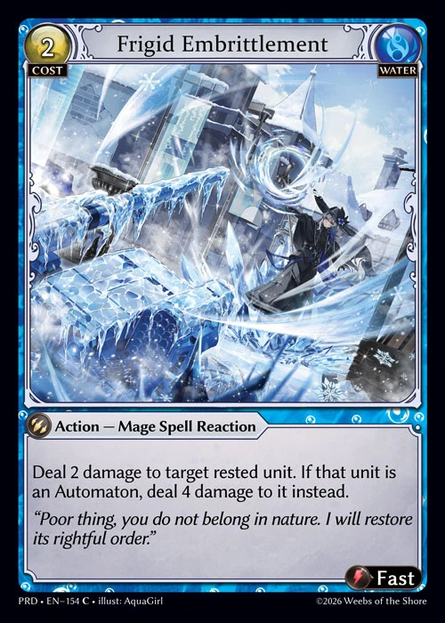Frigid Embrittlement &mdash; Grand Archive TCG card