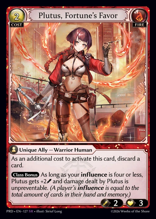 Plutus, Fortune's Favor &mdash; Grand Archive TCG card