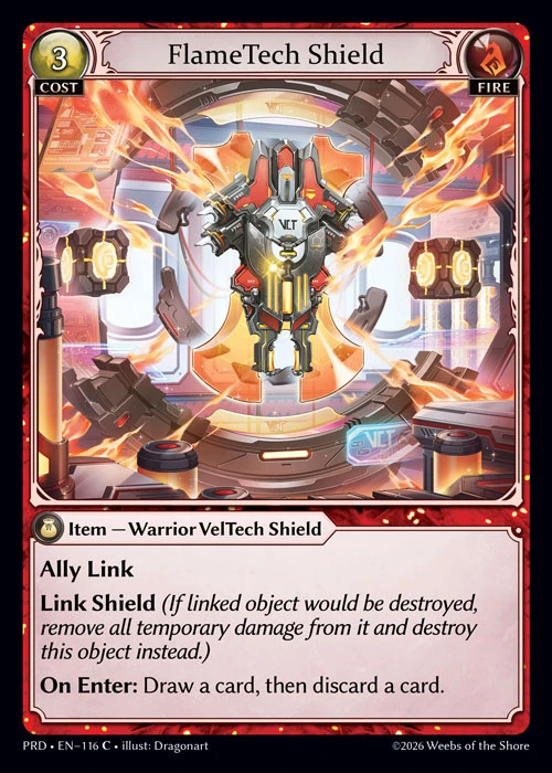 FlameTech Shield &mdash; Grand Archive TCG card