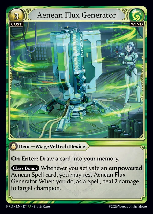 Aenean Flux Generator &mdash; Grand Archive TCG card