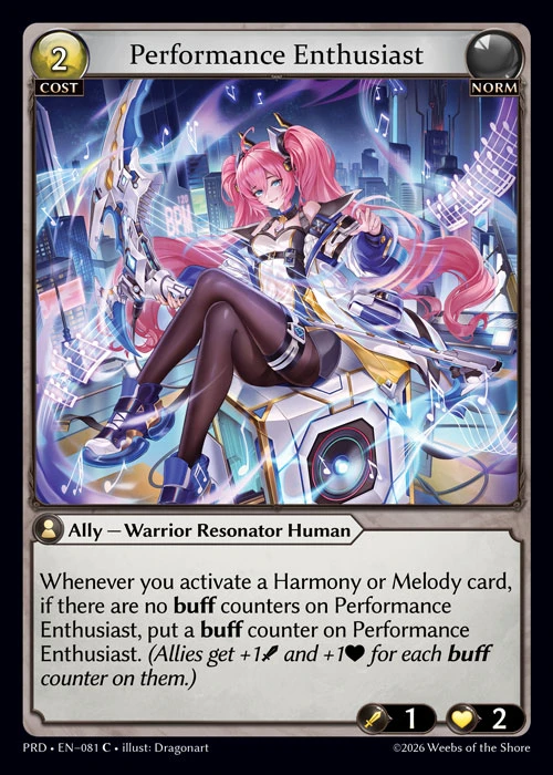 Performance Enthusiast &mdash; Grand Archive TCG card