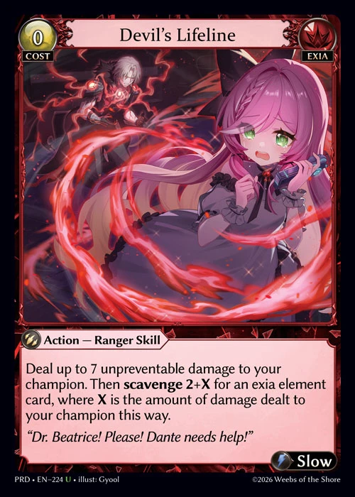 Devil's Lifeline &mdash; Grand Archive TCG card