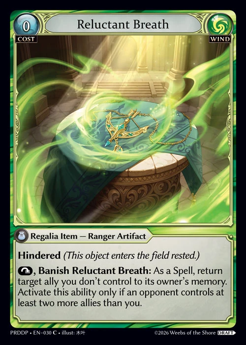 Reluctant Breath &mdash; Grand Archive TCG card