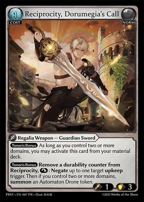 Reciprocity, Dorumegia's Call &mdash; Grand Archive TCG card