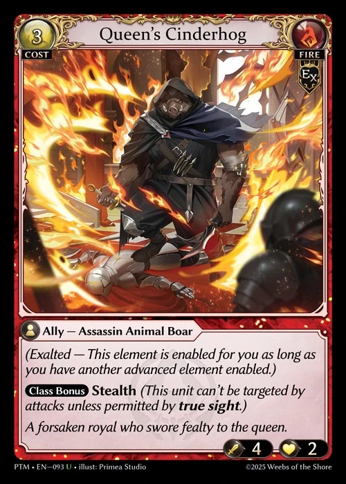 Queen's Cinderhog &mdash; Grand Archive TCG card