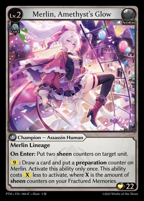 Merlin, Amethyst's Glow &mdash; Grand Archive TCG card
