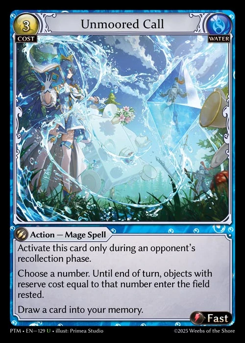 Unmoored Call &mdash; Grand Archive TCG card