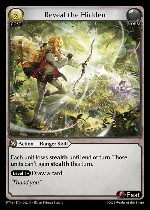 Reveal the Hidden &mdash; Grand Archive TCG card