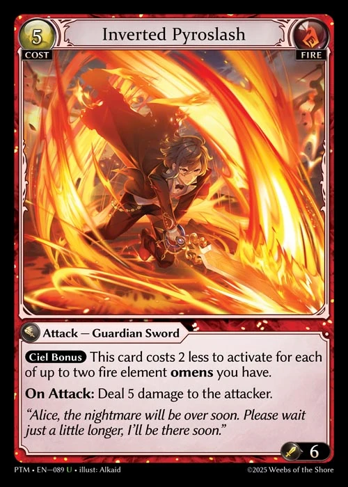 Inverted Pyroslash &mdash; Grand Archive TCG card