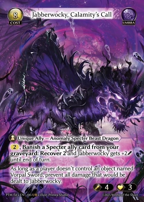Jabberwocky, Calamity's Call &mdash; Grand Archive TCG card