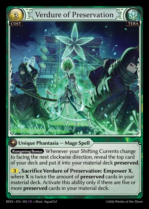 Verdure of Preservation &mdash; Grand Archive TCG card