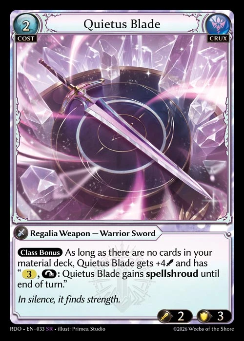 Quietus Blade &mdash; Grand Archive TCG card