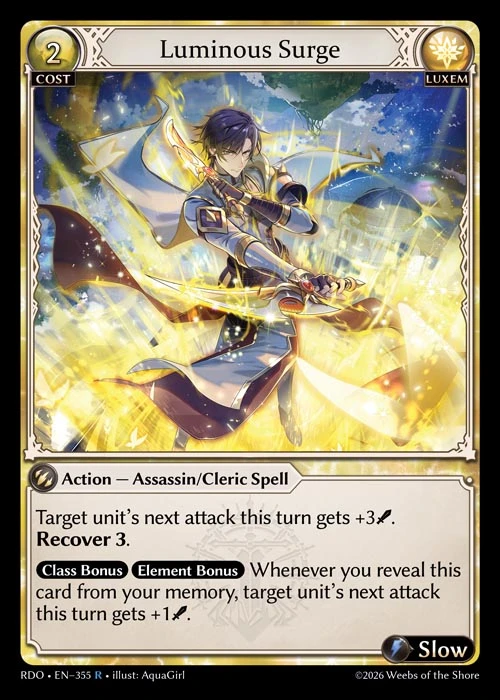 Luminous Surge &mdash; Grand Archive TCG card