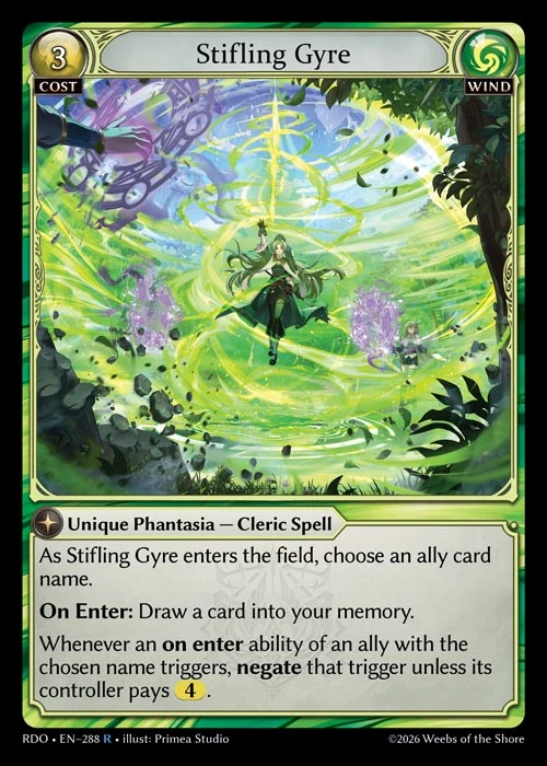 Stifling Gyre &mdash; Grand Archive TCG card