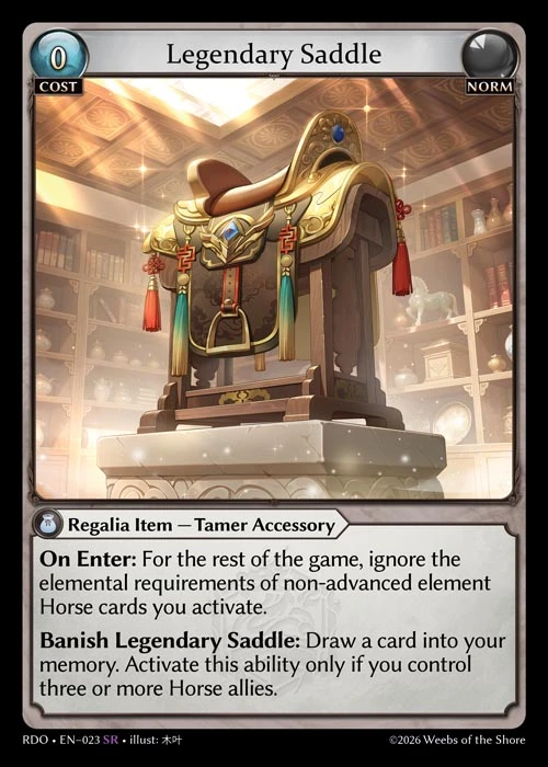 Legendary Saddle &mdash; Grand Archive TCG card