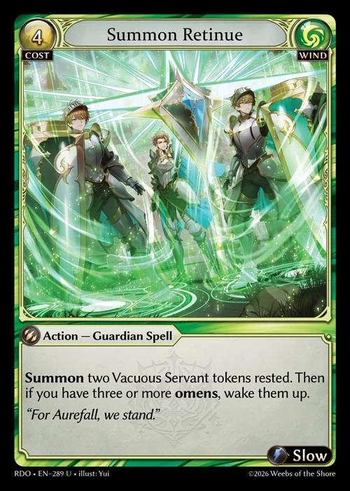 Summon Retinue &mdash; Grand Archive TCG card